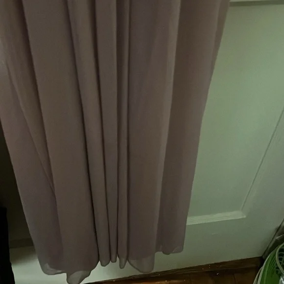 NWT david's bridal quartz v neck mesh gown with slit size: 14 - Picture 8 of 8